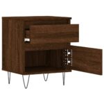 Tables de chevet 2 pcs chêne marron 40x35x50 cm bois ingénierie – Image 5