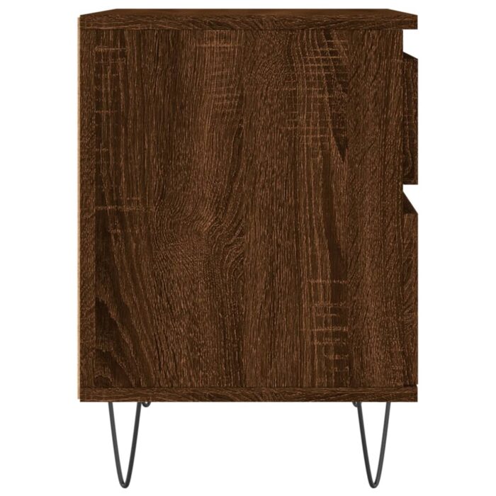 Tables de chevet 2 pcs chêne marron 40x35x50 cm bois ingénierie – Image 6