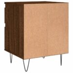 Tables de chevet 2 pcs chêne marron 40x35x50 cm bois ingénierie – Image 7