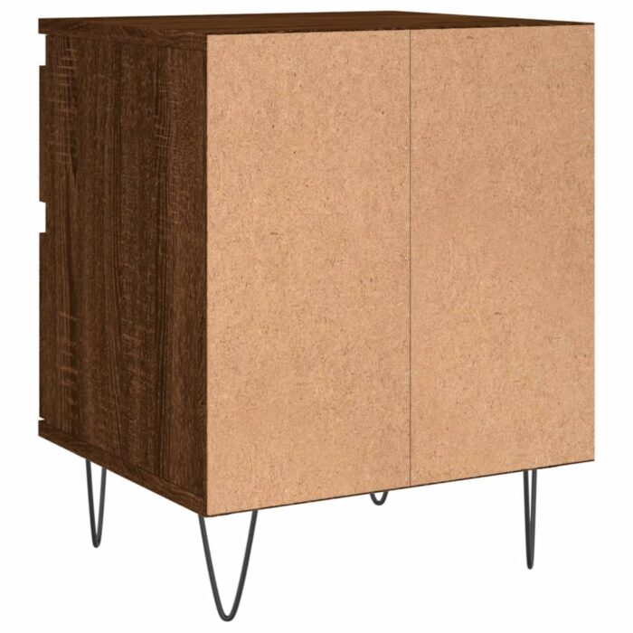 Tables de chevet 2 pcs chêne marron 40x35x50 cm bois ingénierie – Image 7