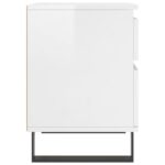 Tables de chevet 2 pcs blanc brillant 40x35x50 cm – Image 6