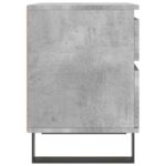 Table de chevet gris béton 40x35x50 cm bois d’ingénierie – Image 5