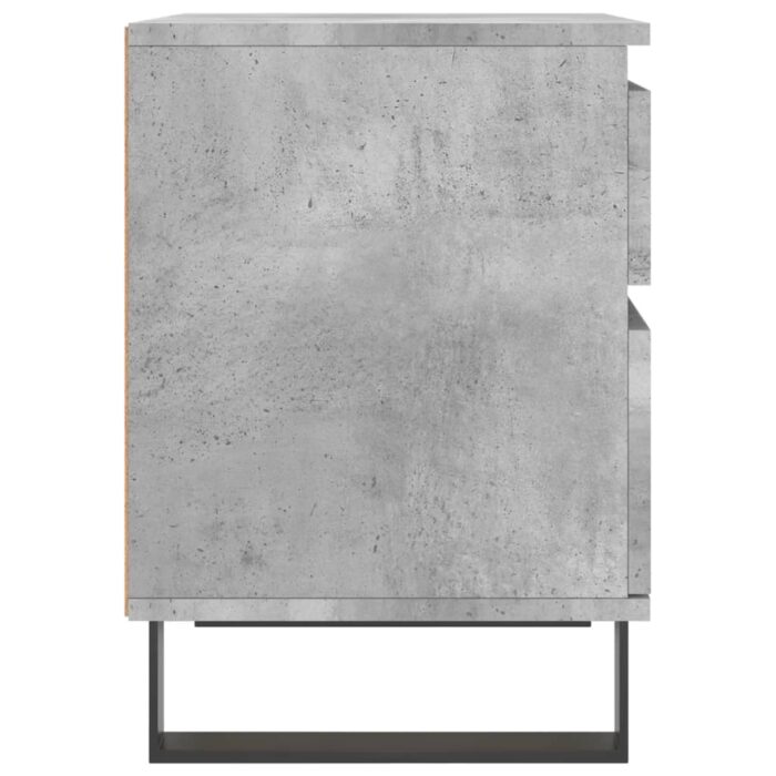 Table de chevet gris béton 40x35x50 cm bois d’ingénierie – Image 5