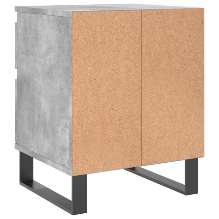 Table de chevet gris béton 40x35x50 cm bois d’ingénierie – Image 6