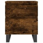 Tables de chevet 2 pcs chêne fumé 40x35x50 cm bois ingénierie – Image 4
