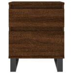 Tables de chevet 2 pcs chêne marron 40x35x50 cm bois ingénierie – Image 4