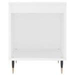 Table de chevet Blanc 40x35x50 cm Bois d’ingénierie – Image 2