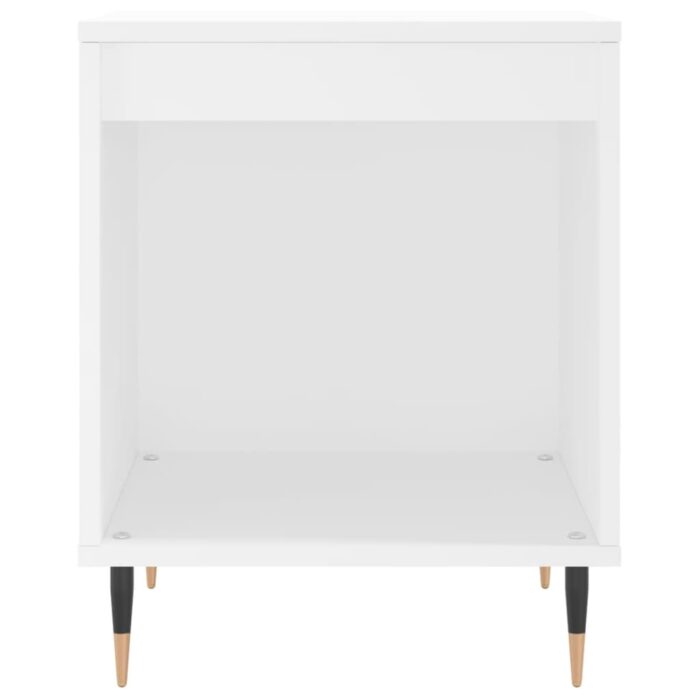 Tables de chevet 2 pcs blanc 40x35x50 cm bois d’ingénierie – Image 3