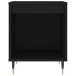 Table de chevet Noir 40x35x50 cm Bois d’ingénierie – Image 2