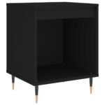 Tables de chevet 2 pcs noir 40x35x50 cm bois d’ingénierie – Image 2