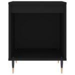 Tables de chevet 2 pcs noir 40x35x50 cm bois d’ingénierie – Image 3