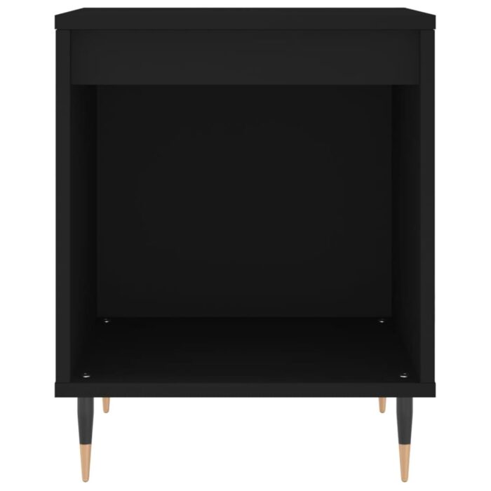 Tables de chevet 2 pcs noir 40x35x50 cm bois d’ingénierie – Image 3