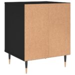 Tables de chevet 2 pcs noir 40x35x50 cm bois d’ingénierie – Image 5