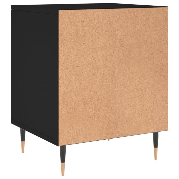 Tables de chevet 2 pcs noir 40x35x50 cm bois d’ingénierie – Image 5
