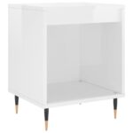 Tables de chevet 2 pcs blanc brillant 40x35x50 cm – Image 2