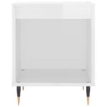 Tables de chevet 2 pcs blanc brillant 40x35x50 cm – Image 3