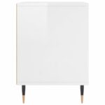 Tables de chevet 2 pcs blanc brillant 40x35x50 cm – Image 4