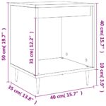 Tables de chevet 2 pcs chêne sonoma 40x35x50 cm bois ingénierie – Image 8
