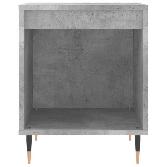 Tables de chevet 2 pcs gris béton 40x35x50 cm bois d’ingénierie – Image 3