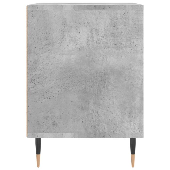Tables de chevet 2 pcs gris béton 40x35x50 cm bois d’ingénierie – Image 4