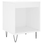 Tables de chevet 2 pcs blanc 40x35x50 cm bois d’ingénierie – Image 2