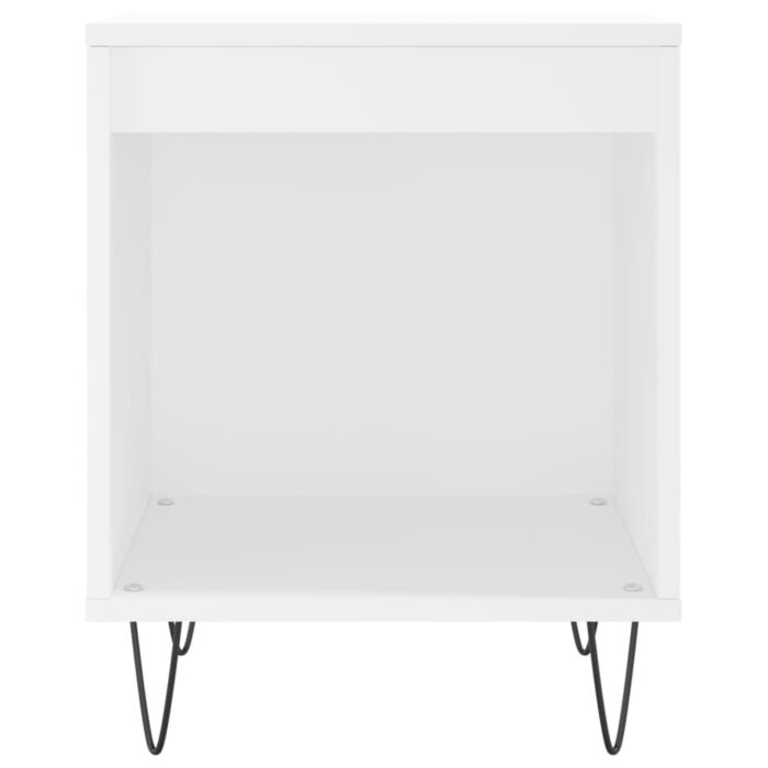 Tables de chevet 2 pcs blanc 40x35x50 cm bois d’ingénierie – Image 3