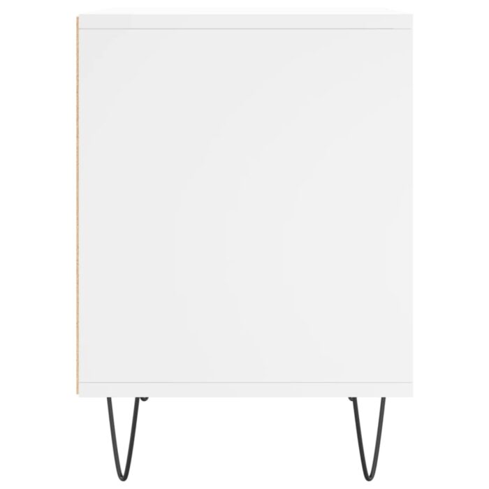 Tables de chevet 2 pcs blanc 40x35x50 cm bois d’ingénierie – Image 4