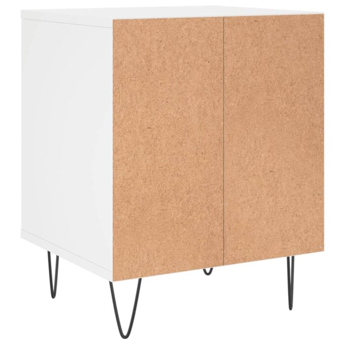 Tables de chevet 2 pcs blanc 40x35x50 cm bois d’ingénierie – Image 5