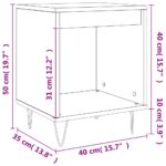Tables de chevet 2 pcs blanc 40x35x50 cm bois d’ingénierie – Image 8