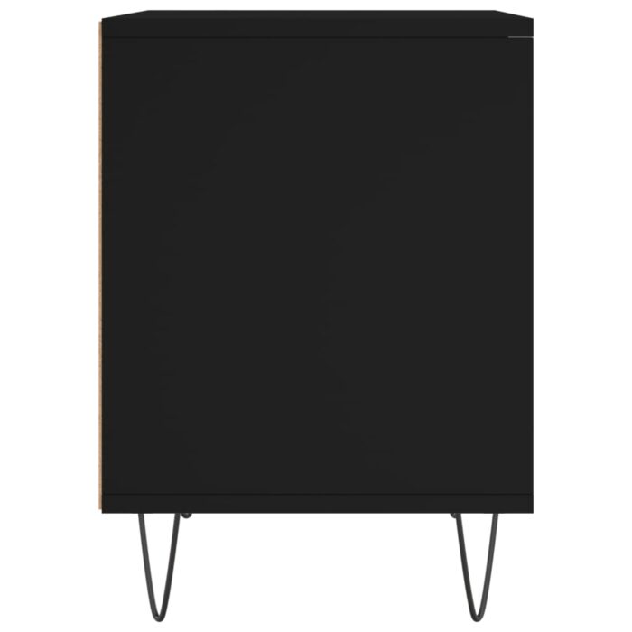 Table de chevet Noir 40x35x50 cm Bois d’ingénierie – Image 3