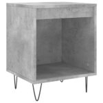 Tables de chevet 2 pcs gris béton 40x35x50 cm bois d’ingénierie – Image 2