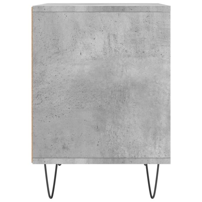Tables de chevet 2 pcs gris béton 40x35x50 cm bois d’ingénierie – Image 4