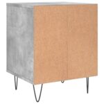 Tables de chevet 2 pcs gris béton 40x35x50 cm bois d’ingénierie – Image 5