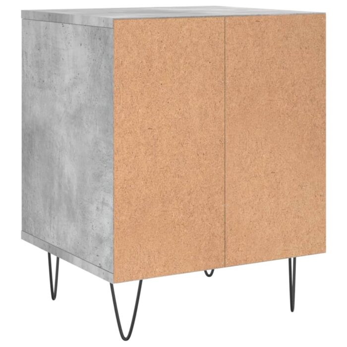 Tables de chevet 2 pcs gris béton 40x35x50 cm bois d’ingénierie – Image 5
