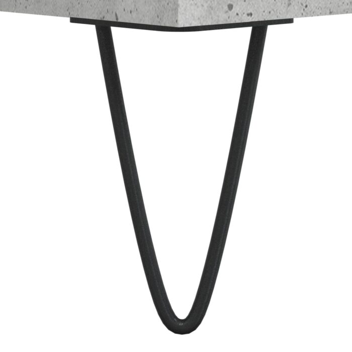 Tables de chevet 2 pcs gris béton 40x35x50 cm bois d’ingénierie – Image 6