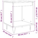 Tables de chevet 2 pcs gris béton 40x35x50 cm bois d’ingénierie – Image 8