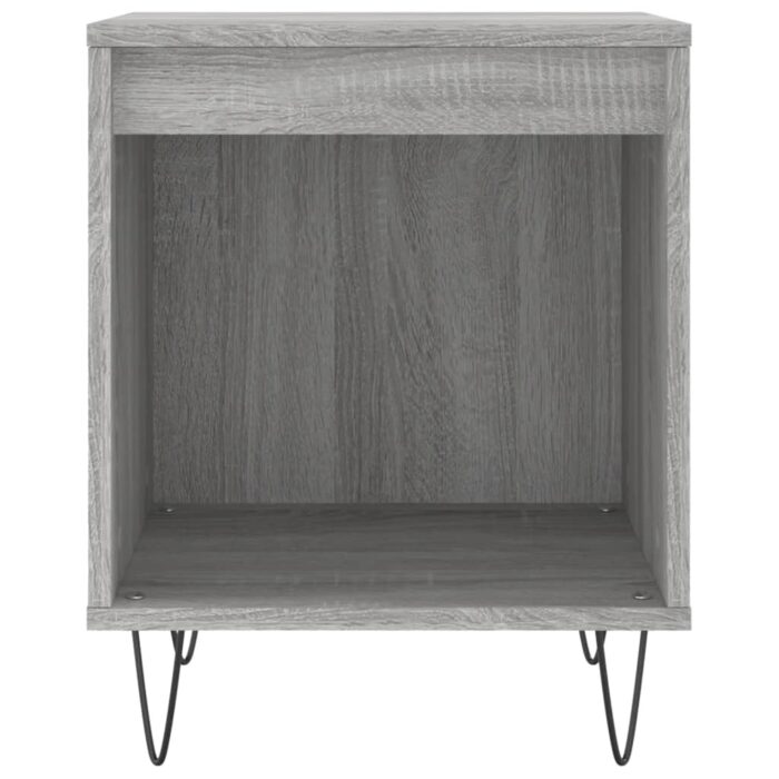 Table de chevet sonoma gris 40x35x50 cm bois d’ingénierie – Image 2