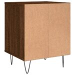 Table de chevet chêne marron 40x35x50 cm bois d’ingénierie – Image 4