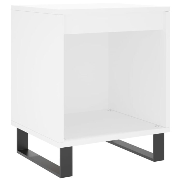 Tables de chevet 2 pcs blanc 40x35x50 cm bois d’ingénierie – Image 2