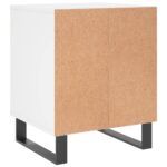 Tables de chevet 2 pcs blanc 40x35x50 cm bois d’ingénierie – Image 5