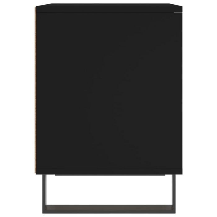 Tables de chevet 2 pcs noir 40x35x50 cm bois d’ingénierie – Image 4