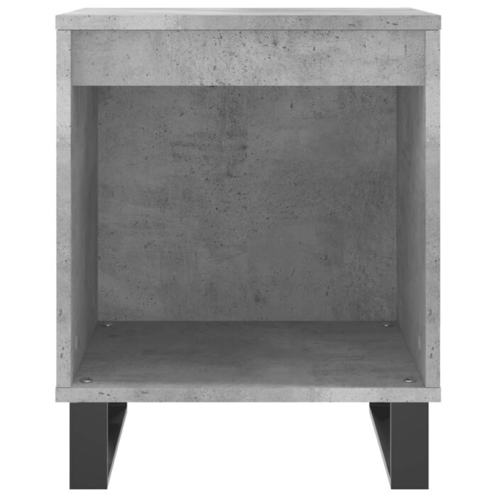 Tables de chevet 2 pcs gris béton 40x35x50 cm bois d’ingénierie – Image 3