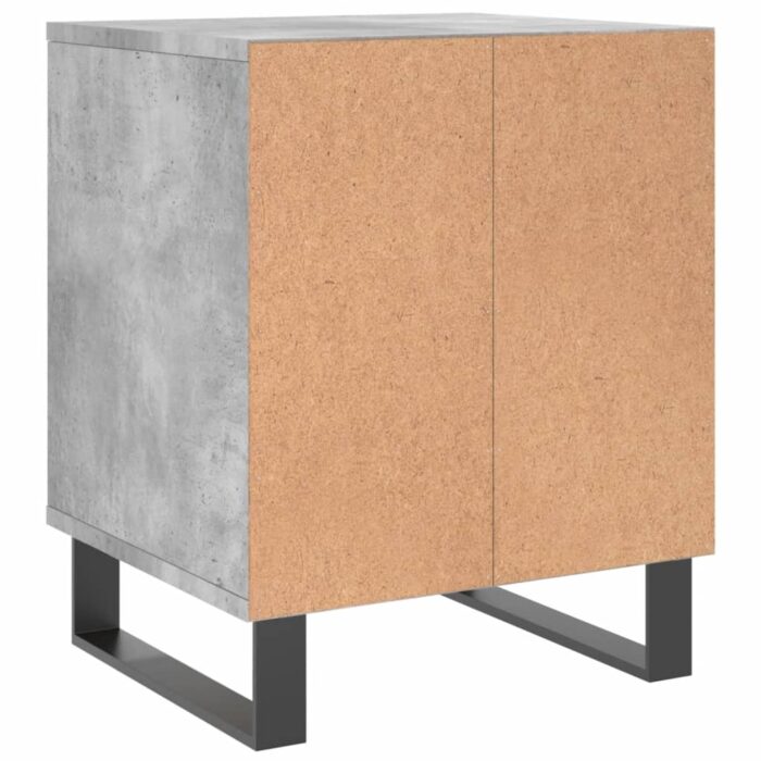 Tables de chevet 2 pcs gris béton 40x35x50 cm bois d’ingénierie – Image 5
