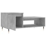 Table basse Gris béton 100x50x45 cm Bois d'ingénierie – Image 4
