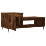 Table basse Chêne fumé 100x50x45 cm Bois d'ingénierie – Image 4