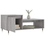 Table basse Sonoma gris 100x50x45 cm Bois d'ingénierie – Image 2
