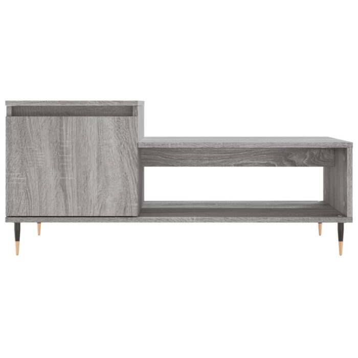 Table basse Sonoma gris 100x50x45 cm Bois d'ingénierie – Image 3