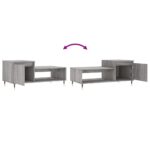 Table basse Sonoma gris 100x50x45 cm Bois d'ingénierie – Image 7