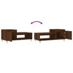 Table basse Chêne marron 100x50x45 cm Bois d'ingénierie – Image 7
