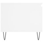 Table basse Blanc 100x50x45 cm Bois d'ingénierie – Image 5